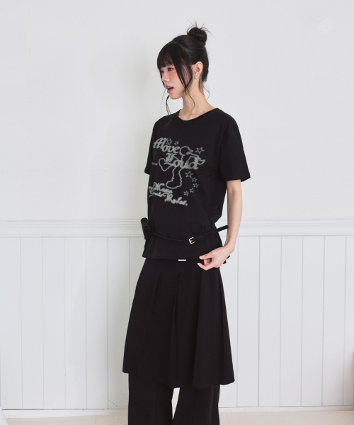 ESCAPEFROM(エスケープフロム)の「ムーブラウドプリントオーバーサイズ半袖Tシャツブラック(Tシャツ/カットソー・レディース・その他・SMALL/MEDIUM/LARGE)」の2枚目の写真