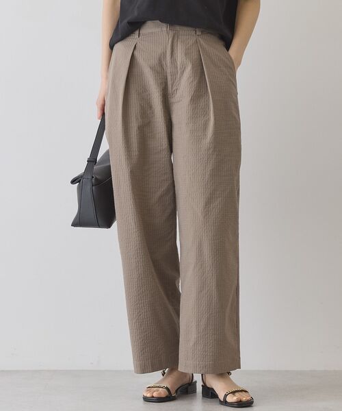 AMERICAN HOLIC（アメリカンホリック）の「サッカーワイドパンツ（その他パンツ・レディース・チャコールグレー/ベージュ・M/L）」の2枚目の写真