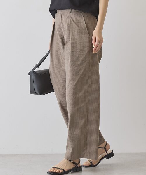 AMERICAN HOLIC（アメリカンホリック）の「サッカーワイドパンツ（その他パンツ・レディース・チャコールグレー/ベージュ・M/L）」の9枚目の写真