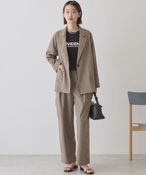 AMERICAN HOLIC（アメリカンホリック）の「サッカーワイドパンツ（その他パンツ・レディース・チャコールグレー/ベージュ・M/L）」の6枚目の写真