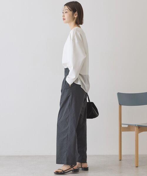 AMERICAN HOLIC(アメリカンホリック)の「サッカーワイドパンツ(その他パンツ・レディース・チャコールグレー/ベージュ・M/L)」の22枚目の写真