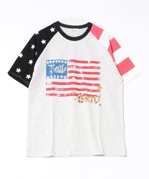 GEMEDA(ジェメダ)の「韓国ファッション 星柄総柄ラグラン半袖Tシャツ(Tシャツ/カットソー・レディース・グレー/ブルー/グレー系その他/ホワイト・M)」の15枚目の写真