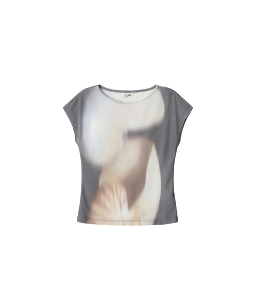 Kijun(キジュン)の「Print Cap Sleeve Top Charcoal(Tシャツ/カットソー・レディース・その他・SMALL/MEDIUM/LARGE)」の4枚目の写真