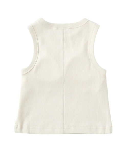 ROXY（ロキシー）の「ROXY/ロキシー キッズ タンクトップ カップ付き ワンポイント TDK262065（タンクトップ・キッズ・ベージュ/ホワイト・130cm/150cm/140cm）」の4枚目の写真