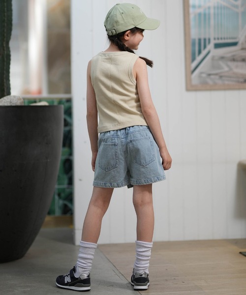 ROXY（ロキシー）の「ROXY/ロキシー キッズ タンクトップ カップ付き ワンポイント TDK262065（タンクトップ・キッズ・ベージュ/ホワイト・130cm/150cm/140cm）」の8枚目の写真