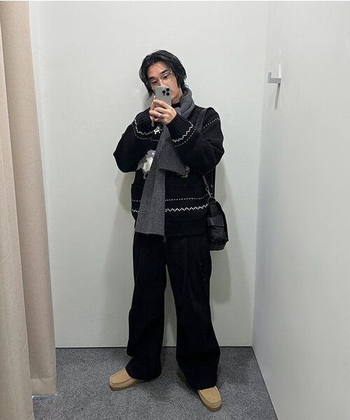 MAISON MINED(メゾンミネド)の「CRACK LEATHER CROSS BAG BLACK(メッセンジャーバッグ・メンズ・その他・FREE)」の18枚目の写真
