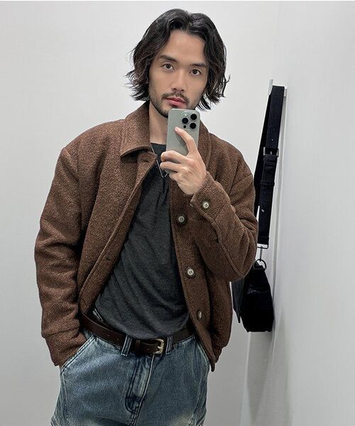 MAISON MINED(メゾンミネド)の「CRACK LEATHER CROSS BAG BLACK(メッセンジャーバッグ・メンズ・その他・FREE)」の9枚目の写真