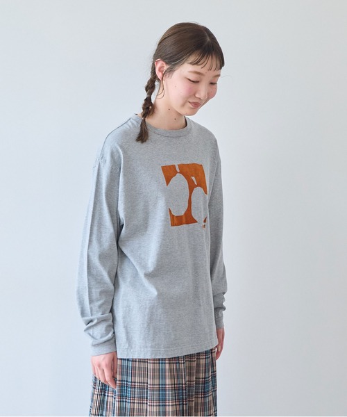 bulle de savon（ビュルデサボン）の「poire フロッキープリント　ロンＴ（Tシャツ/カットソー・レディース・イエロー/グレー/ホワイト・FREE）」の12枚目の写真