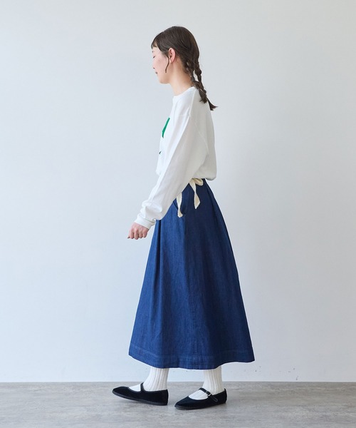 bulle de savon（ビュルデサボン）の「poire フロッキープリント　ロンＴ（Tシャツ/カットソー・レディース・イエロー/グレー/ホワイト・FREE）」の21枚目の写真