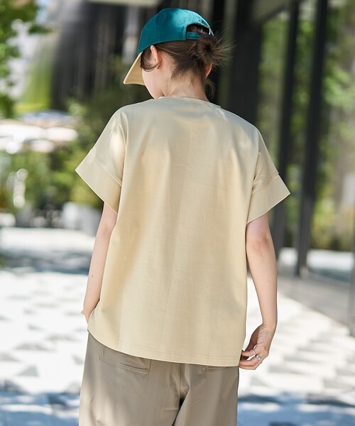 RONEL(ロネル)の「【RONEL】スムースハーフスリーブ(Tシャツ/カットソー・レディース・ベージュ/ブラウン系/ブラック/ホワイト・FREE)」の14枚目の写真