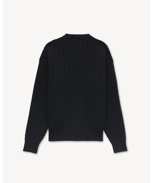 KENZO(ケンゾー)の「'KENZO Signature' エンブロイダリー ケーブル ニット カーディガン(カーディガン/ボレロ・メンズ・ブラック系その他5・X-LARGE/MEDIUM/X-SMALL)」の2枚目の写真