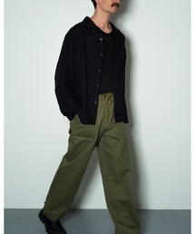 FRONT 11201（フロントワンワントゥーオーワン）の「REDE HBT Easy Fatigue Pants/ Olive（その他パンツ）」