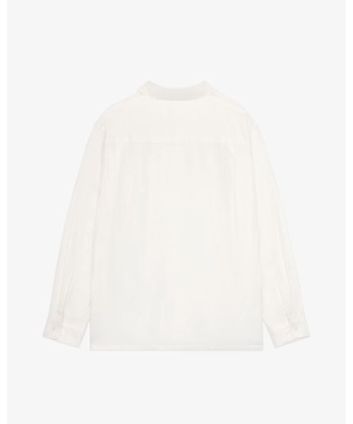 FRONT 11201(フロントワンワントゥーオーワン)の「Open Collar Shirt/ Rayon Gabardine(シャツ/ブラウス・メンズ・ホワイト/ブラック・S/M/L/XL)」の3枚目の写真