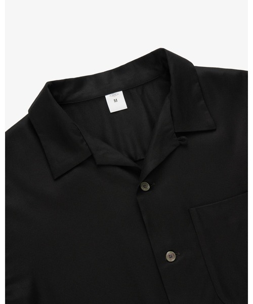 FRONT 11201(フロントワンワントゥーオーワン)の「Open Collar Shirt/ Rayon Gabardine(シャツ/ブラウス・メンズ・ホワイト/ブラック・S/M/L/XL)」の8枚目の写真