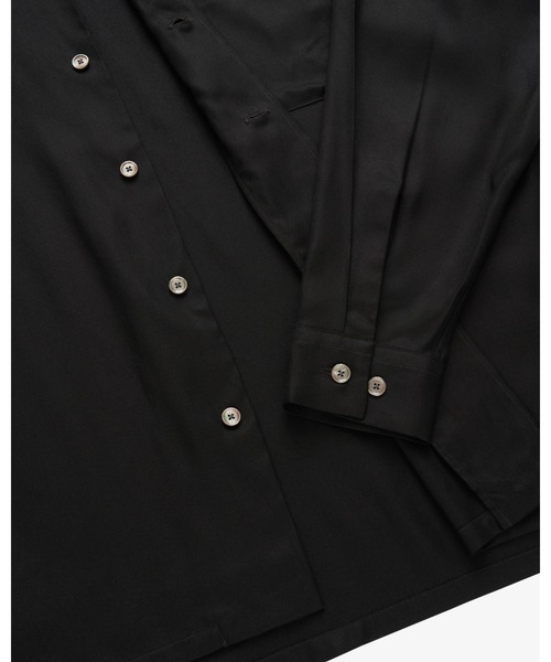 FRONT 11201(フロントワンワントゥーオーワン)の「Open Collar Shirt/ Rayon Gabardine(シャツ/ブラウス・メンズ・ホワイト/ブラック・S/M/L/XL)」の9枚目の写真