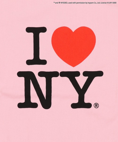 SPINNS(スピンズ)の「【I LOVE NY/アイラブニューヨーク】ピタTシャツ(Tシャツ/カットソー・レディース・ネイビー/オフホワイト/ブラック/ピンク・ONESIZE)」の6枚目の写真