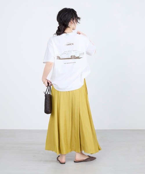 AMERICANA（アメリカーナ）の「【AMERICANA】別注-ラフィー丸胴 CARロゴプリントTシャツ（Tシャツ/カットソー・レディース・ダークブラウン/ホワイト・FREE）」の11枚目の写真