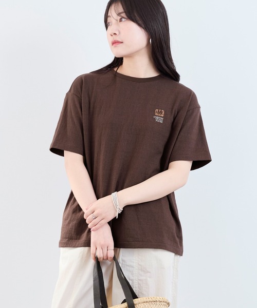 AMERICANA（アメリカーナ）の「【AMERICANA】別注-ラフィー丸胴 CARロゴプリントTシャツ（Tシャツ/カットソー・レディース・ダークブラウン/ホワイト・FREE）」の15枚目の写真