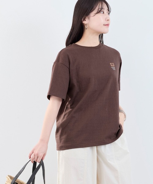 AMERICANA（アメリカーナ）の「【AMERICANA】別注-ラフィー丸胴 CARロゴプリントTシャツ（Tシャツ/カットソー・レディース・ダークブラウン/ホワイト・FREE）」の16枚目の写真
