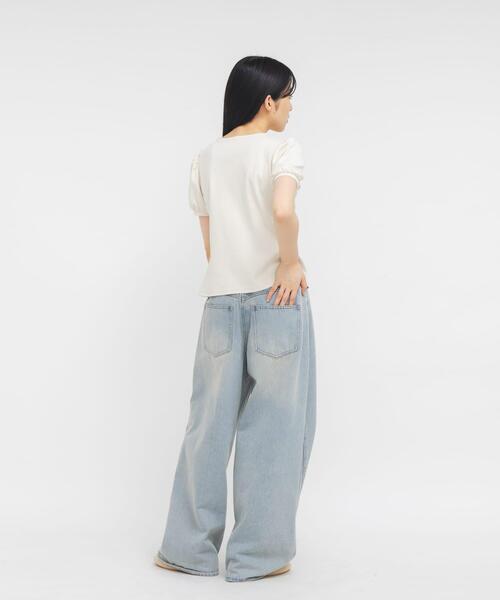 KBF(ケイビーエフ)の「アシメトリーデザインカットソー(Tシャツ/カットソー・レディース・ブラウン/アイボリー/グレー系その他・ONE)」の10枚目の写真