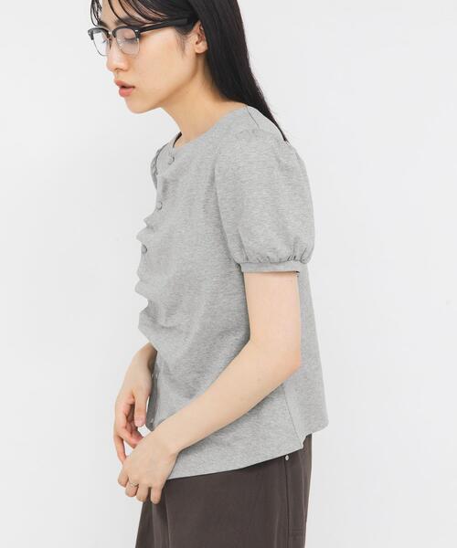 KBF(ケイビーエフ)の「アシメトリーデザインカットソー(Tシャツ/カットソー・レディース・ブラウン/アイボリー/グレー系その他・ONE)」の14枚目の写真