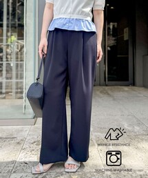 NOLLEY’S Sophi | 《セットアップ対応》NEW morisachiウォッシャブルツイルイージーワイドパンツ(その他パンツ)