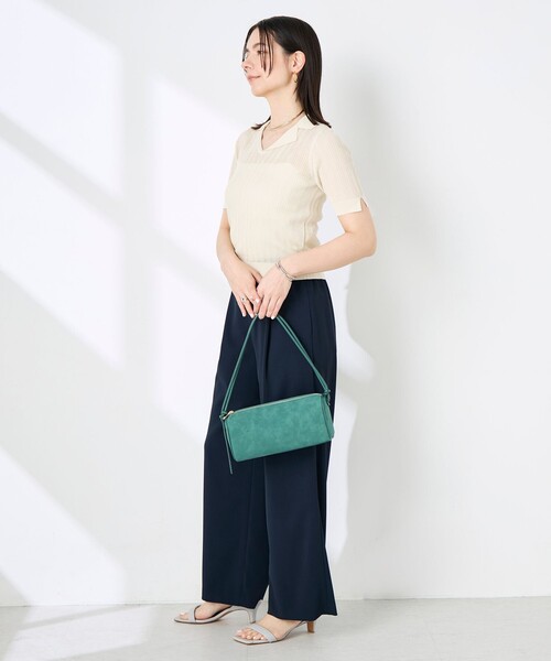 NOLLEY’S Sophi(ノーリーズソフィ)の「《セットアップ対応》NEW morisachiウォッシャブルツイルイージーワイドパンツ(その他パンツ・レディース・ホワイト/ネイビー/チャコールグレー・38/36/34)」の10枚目の写真