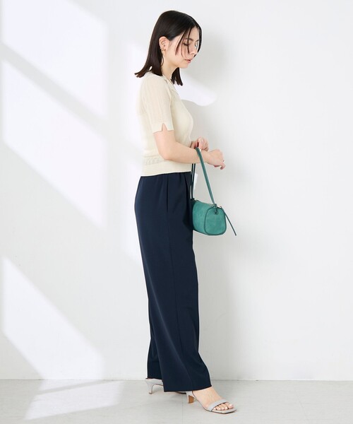 NOLLEY’S Sophi(ノーリーズソフィ)の「《セットアップ対応》NEW morisachiウォッシャブルツイルイージーワイドパンツ(その他パンツ・レディース・ホワイト/ネイビー/チャコールグレー・38/36/34)」の13枚目の写真