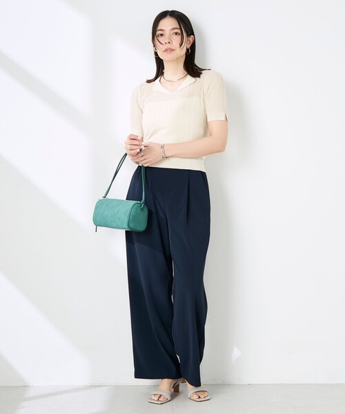 NOLLEY’S Sophi(ノーリーズソフィ)の「《セットアップ対応》NEW morisachiウォッシャブルツイルイージーワイドパンツ(その他パンツ・レディース・ホワイト/ネイビー/チャコールグレー・38/36/34)」の14枚目の写真