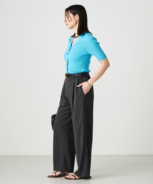 NOLLEY’S Sophi(ノーリーズソフィ)の「《セットアップ対応》NEW morisachiウォッシャブルツイルイージーワイドパンツ(その他パンツ・レディース・ホワイト/ネイビー/チャコールグレー・38/36/34)」の19枚目の写真