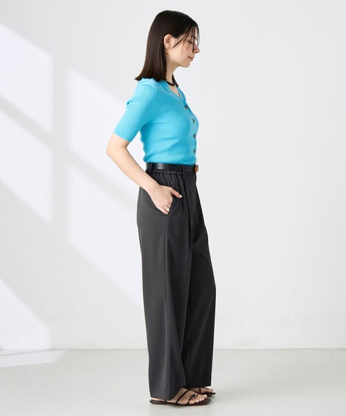 NOLLEY’S Sophi(ノーリーズソフィ)の「《セットアップ対応》NEW morisachiウォッシャブルツイルイージーワイドパンツ(その他パンツ・レディース・ホワイト/ネイビー/チャコールグレー・38/36/34)」の22枚目の写真