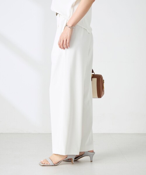 NOLLEY’S Sophi(ノーリーズソフィ)の「《セットアップ対応》NEW morisachiウォッシャブルツイルイージーワイドパンツ(その他パンツ・レディース・ホワイト/ネイビー/チャコールグレー・38/36/34)」の16枚目の写真