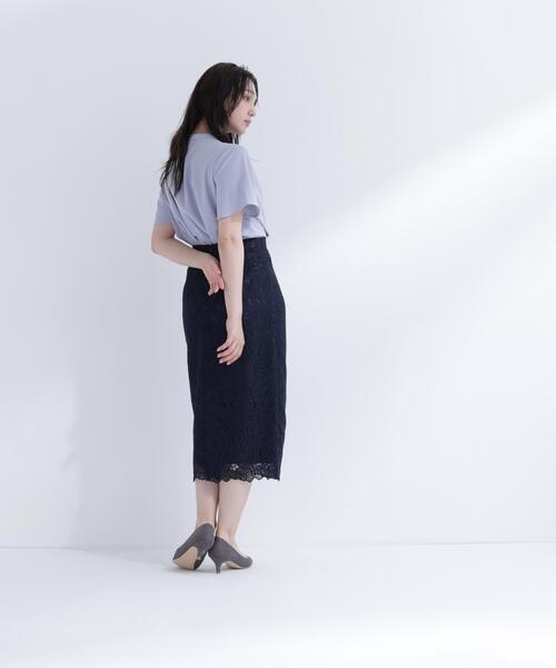 NATURAL BEAUTY BASIC（ナチュラルビューティーベーシック）の「フロントタックブラウス半袖（シャツ/ブラウス・レディース・ベージュ/ブラウン/オフホワイト/ブルー・SMALL/MEDIUM）」の10枚目の写真