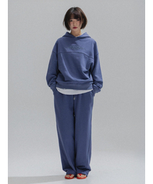Diagonal Wide Sweatpants_BLUE