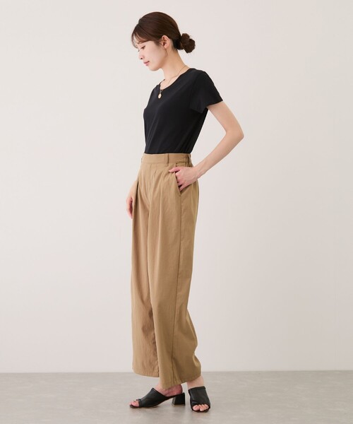 Jayro(ジャイロ)の「ストレッチテックチノワイドパンツ(その他パンツ・レディース・ホワイト系その他/ブラック/ベージュ・FREE)」の4枚目の写真