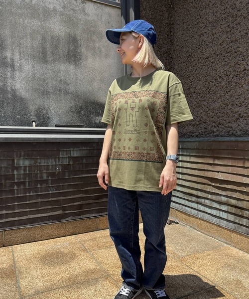 Romon（ロマン）の「ロマン【Romon】Standard T-shirts(bandana)（Tシャツ/カットソー・メンズ・ホワイト/ライトオリーブ/キャメル・L/M）」の7枚目の写真