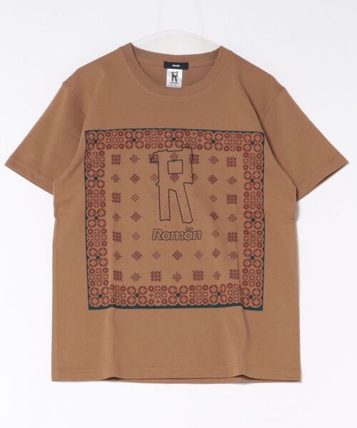 Romon（ロマン）の「ロマン【Romon】Standard T-shirts(bandana)（Tシャツ/カットソー・メンズ・ホワイト/ライトオリーブ/キャメル・L/M）」の13枚目の写真