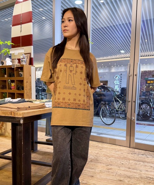 Romon（ロマン）の「ロマン【Romon】Standard T-shirts(bandana)（Tシャツ/カットソー・メンズ・ホワイト/ライトオリーブ/キャメル・L/M）」の11枚目の写真