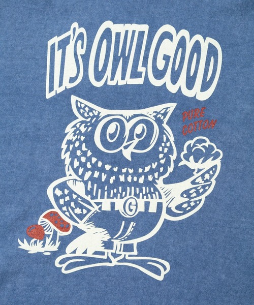 Good On（グッドオン）の「Good On/グッドオン　OWL SS TEE（Tシャツ/カットソー・メンズ・ブルー系その他/ライトグレー・LARGE/X-LARGE/MEDIUM）」の11枚目の写真