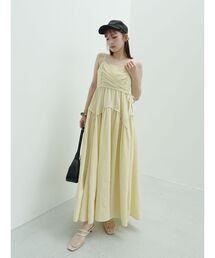 LAGUNAMOON（ラグナムーン）の「カシュクールボリュームキャミワンピース 【夏服】（ワンピース）」