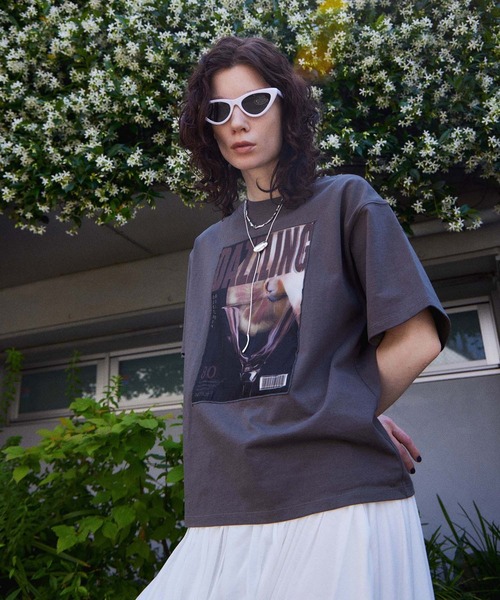 MAISON SPECIAL（メゾンスペシャル）の「3D Dazzling Print T-Shirt/3D DAZZILINGプリントTEE（Tシャツ/カットソー・レディース・ブルー/ホワイト/チャコールグレー/グレー・FREE）」の3枚目の写真