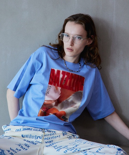 MAISON SPECIAL（メゾンスペシャル）の「3D Dazzling Print T-Shirt/3D DAZZILINGプリントTEE（Tシャツ/カットソー・レディース・ブルー/ホワイト/チャコールグレー/グレー・FREE）」の22枚目の写真