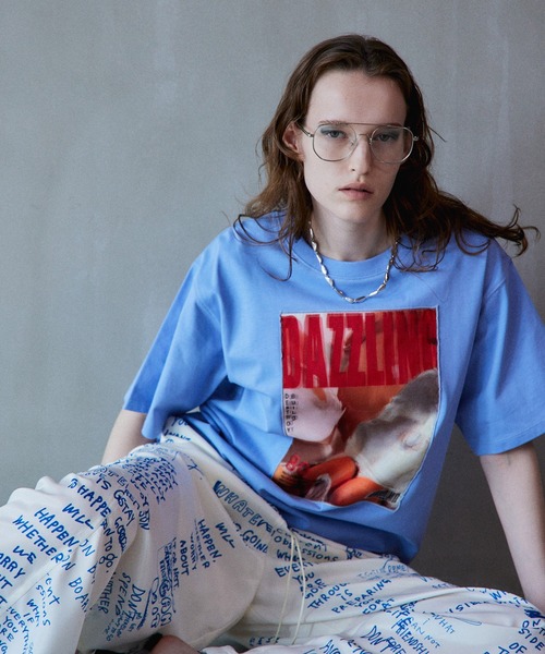 MAISON SPECIAL（メゾンスペシャル）の「3D Dazzling Print T-Shirt/3D DAZZILINGプリントTEE（Tシャツ/カットソー・レディース・ブルー/ホワイト/チャコールグレー/グレー・FREE）」の21枚目の写真
