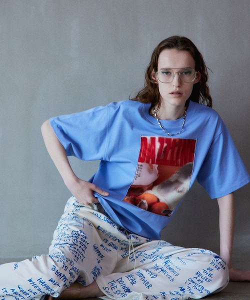 MAISON SPECIAL（メゾンスペシャル）の「3D Dazzling Print T-Shirt/3D DAZZILINGプリントTEE（Tシャツ/カットソー・レディース・ブルー/ホワイト/チャコールグレー/グレー・FREE）」の20枚目の写真