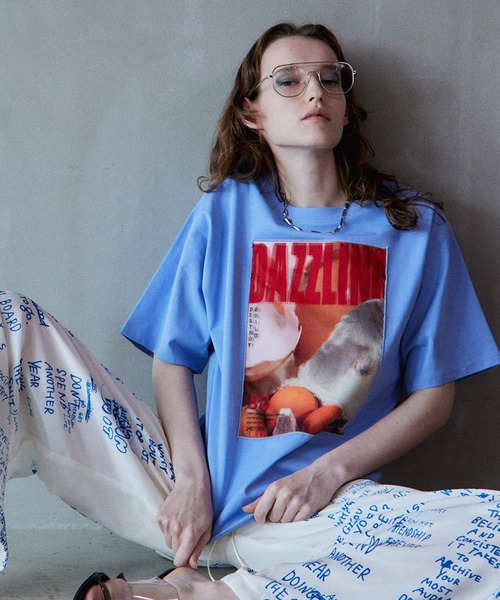 MAISON SPECIAL（メゾンスペシャル）の「3D Dazzling Print T-Shirt/3D DAZZILINGプリントTEE（Tシャツ/カットソー・レディース・ブルー/ホワイト/チャコールグレー/グレー・FREE）」の19枚目の写真