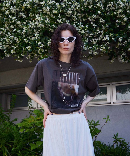MAISON SPECIAL（メゾンスペシャル）の「3D Dazzling Print T-Shirt/3D DAZZILINGプリントTEE（Tシャツ/カットソー・レディース・ブルー/ホワイト/チャコールグレー/グレー・FREE）」の16枚目の写真
