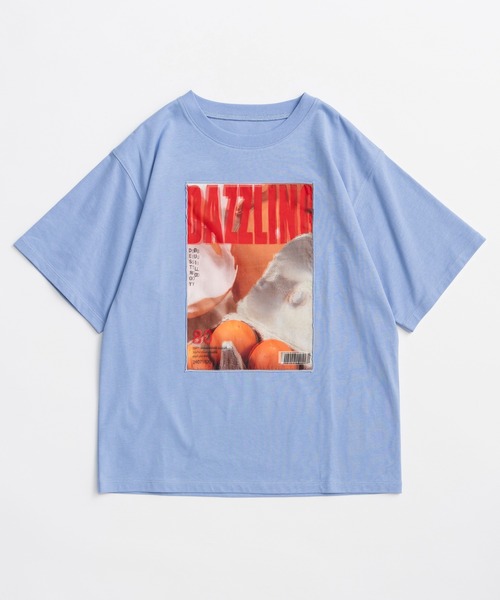 MAISON SPECIAL（メゾンスペシャル）の「3D Dazzling Print T-Shirt/3D DAZZILINGプリントTEE（Tシャツ/カットソー・レディース・ブルー/ホワイト/チャコールグレー/グレー・FREE）」の14枚目の写真