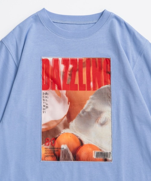 MAISON SPECIAL（メゾンスペシャル）の「3D Dazzling Print T-Shirt/3D DAZZILINGプリントTEE（Tシャツ/カットソー・レディース・ブルー/ホワイト/チャコールグレー/グレー・FREE）」の13枚目の写真