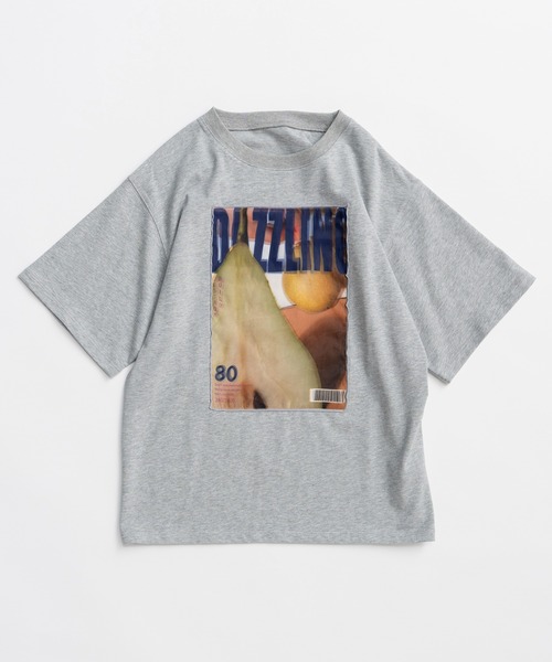 MAISON SPECIAL（メゾンスペシャル）の「3D Dazzling Print T-Shirt/3D DAZZILINGプリントTEE（Tシャツ/カットソー・レディース・ブルー/ホワイト/チャコールグレー/グレー・FREE）」の10枚目の写真