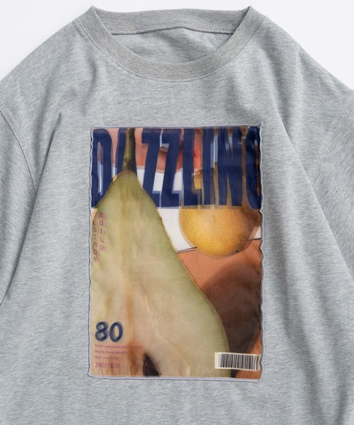 MAISON SPECIAL（メゾンスペシャル）の「3D Dazzling Print T-Shirt/3D DAZZILINGプリントTEE（Tシャツ/カットソー・レディース・ブルー/ホワイト/チャコールグレー/グレー・FREE）」の9枚目の写真